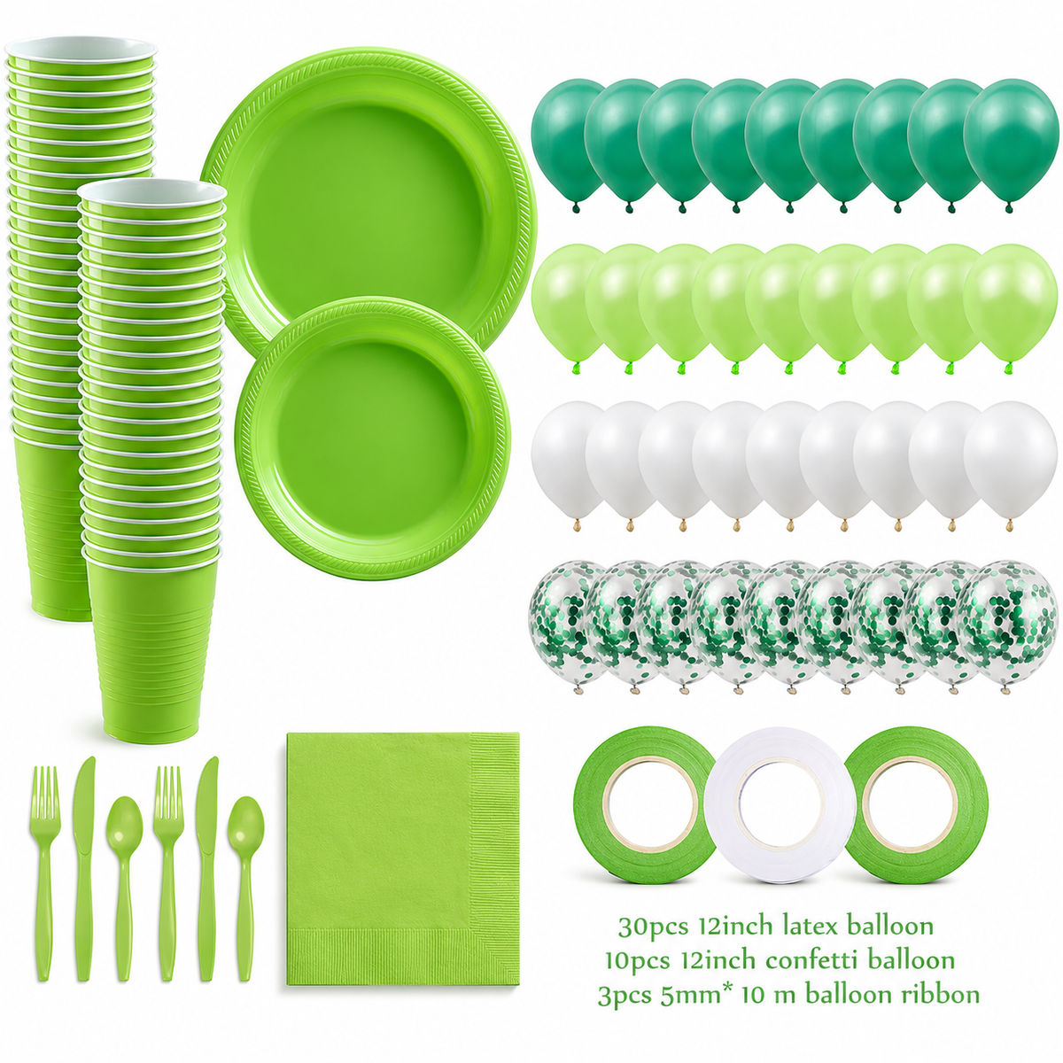 Party Set for 20 – Dinnerware & Balloons Included